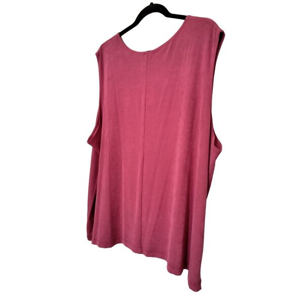 Vikki Vi Womens Sleeveless Pink Tank Top Size 4X - Picture 5 of 7